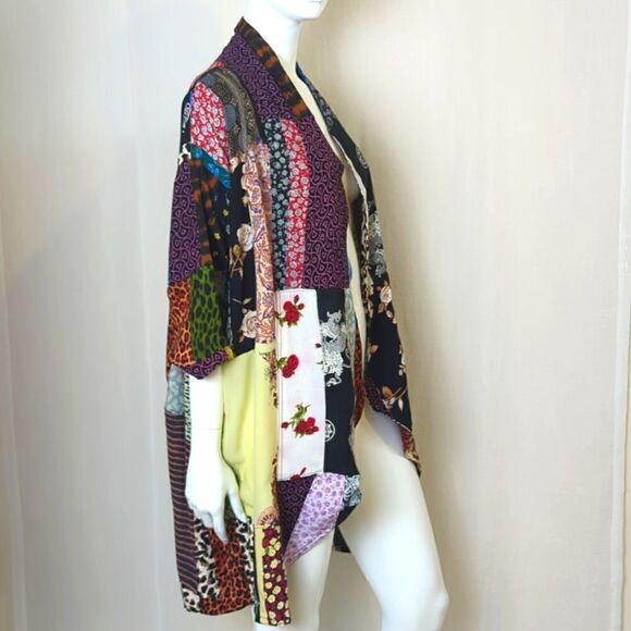 Boho Kimono Heavy Patchwork One Size - Picture 2 of 5